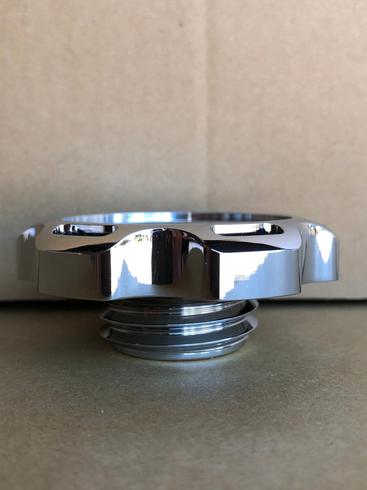 Installed view - Ford Falcon AU Series 1–3 V6 Engine Oil Cap – XR6, XR6 VCT – Sedan, Wagon, Ute – Billet Aluminium Upgrade (1998–2002)