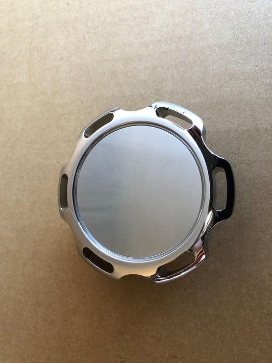 Installed view - Ford Falcon BA–BF–FG 6 Cylinder Billet Engine Oil Cap – OEM Fitment & Chrome Finish