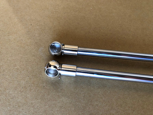 Installed view - Ford Falcon EA EB ED Bonnet Gas Struts Chrome Premium