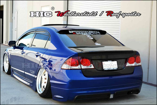 Installed view - Honda Civic 8th Gen Sedan Rear Roof Spoiler 2006-2016 - HIC Premium