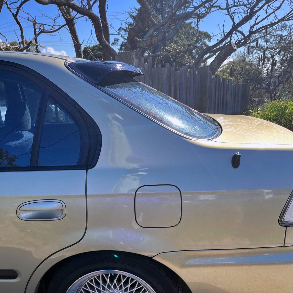 Installed view - Honda Civic EK Sedan Rear Roof Spoiler 1996-2000 - HIC Premium