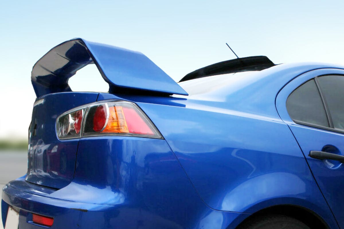 Installed view - Mitsubishi Lancer CJ CF CX CY Rear Roof Spoiler (2007–2016) – HIC Premium