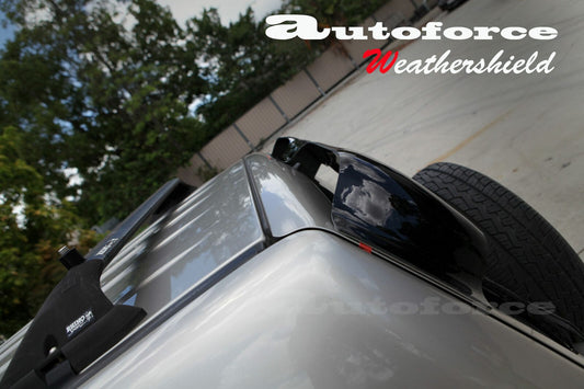 Installed view - Mitsubishi Pajero NM NP Rear Roof Spoiler 2000-2006 - HIC Premium