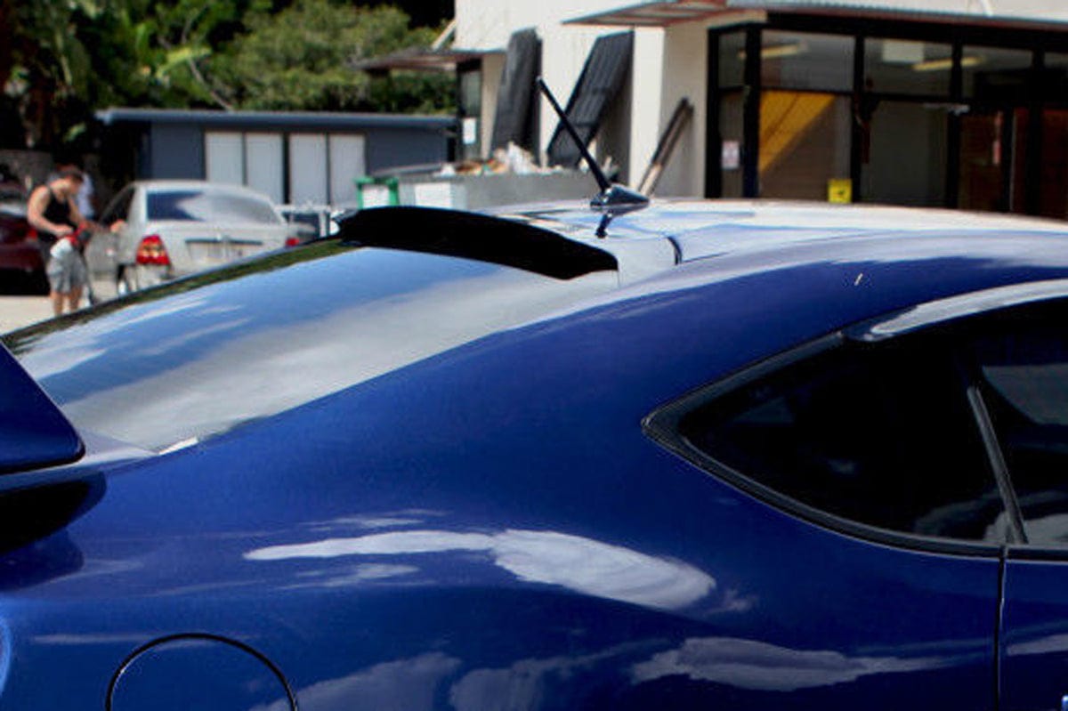 Installed view - Subaru BRZ Toyota 86 Carbon Rear Roof Spoiler - HIC Premium
