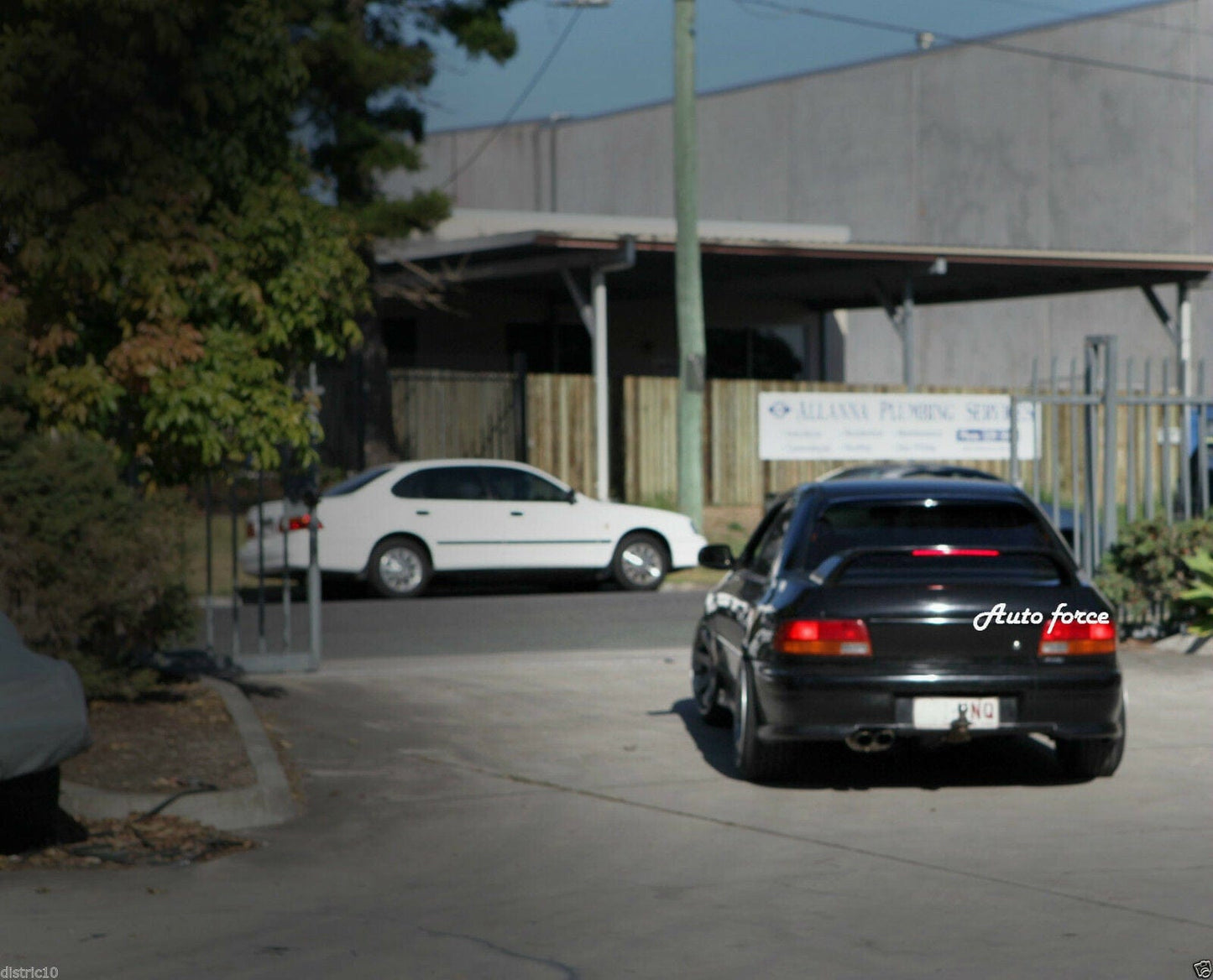 Installed view - Subaru Impreza WRX STI GC8 Sedan Rear Roof Spoiler 1992-2001 - HIC