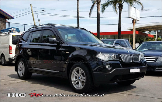 Installed view - BMW X3 E83 Weather Shields 2003-2010 - HIC Premium