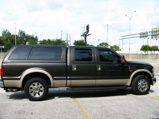 Installed view - Ford F250 F350 F450 F550 Weather Shields Crew Cab - HIC Premium