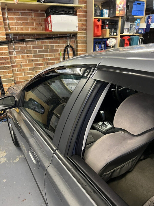 Installed view - Ford Falcon BA BF AU Wagon Weather Shields - HIC Premium