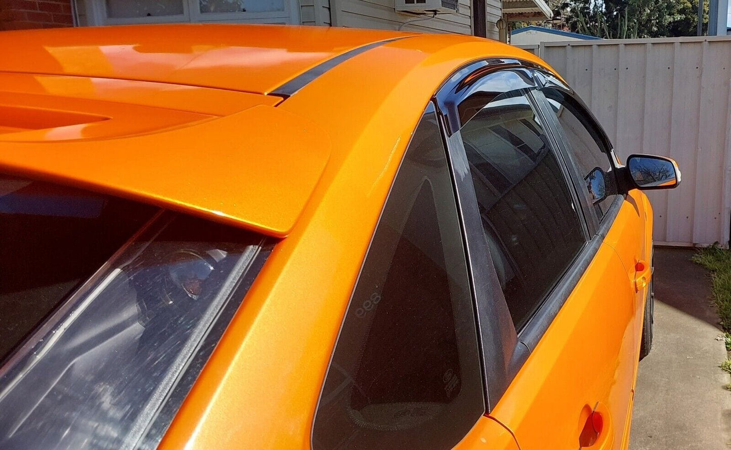 Installed view - Ford Focus LS LT LV XR5 Weather Shields 2004-2011 - HIC Premium