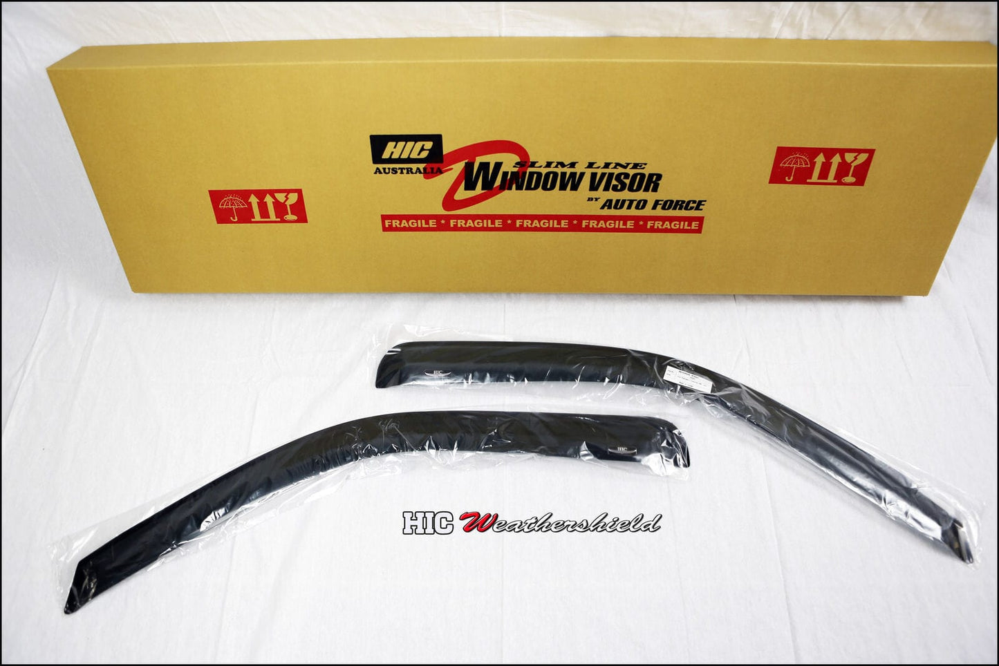 Installed view - Ford Ranger PK Weather Shields 2006-2012 Single Cab - HIC Premium