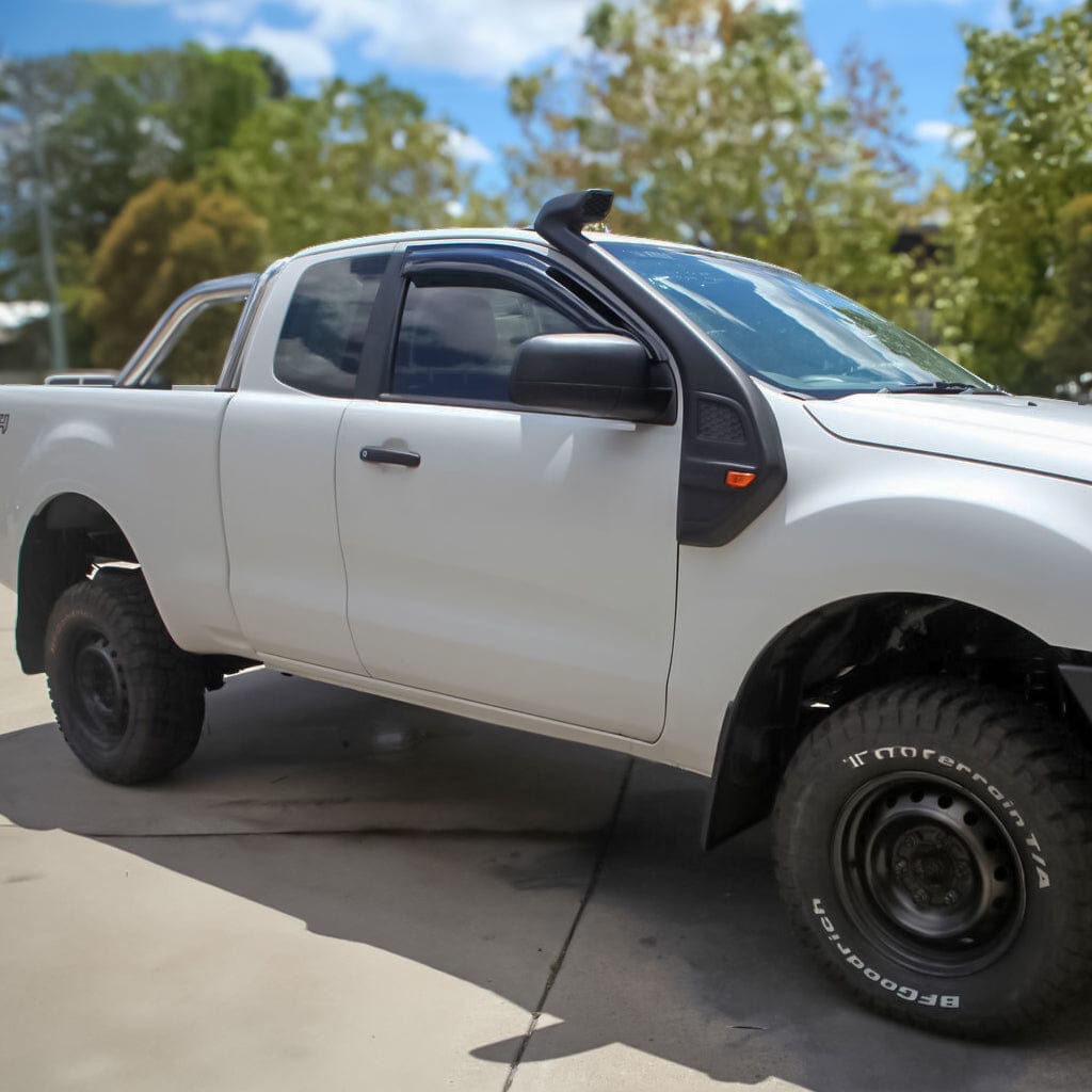 Installed view - Ford Ranger PX Ute Weather Shields 2012-On Front Set - HIC Premium