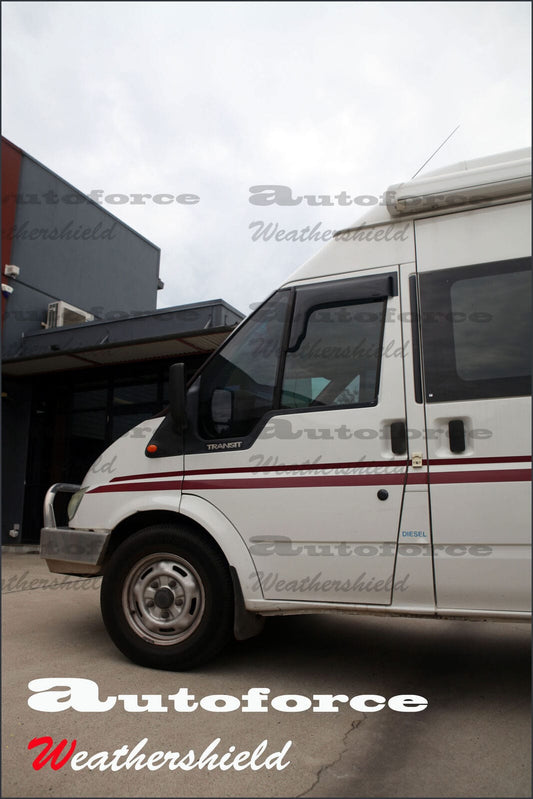 Installed view - Ford Transit Van Weather Shields 2000-2013 - HIC Premium