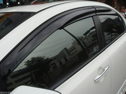 Installed view - Honda Accord Euro CL7 CL9 Weather Shields 2003-2007 - Mugen Style