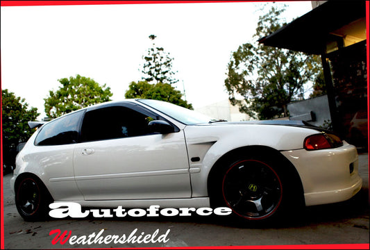 Installed view - Honda Civic EG Hatch Weather Shields 1992-1996 - HIC Premium