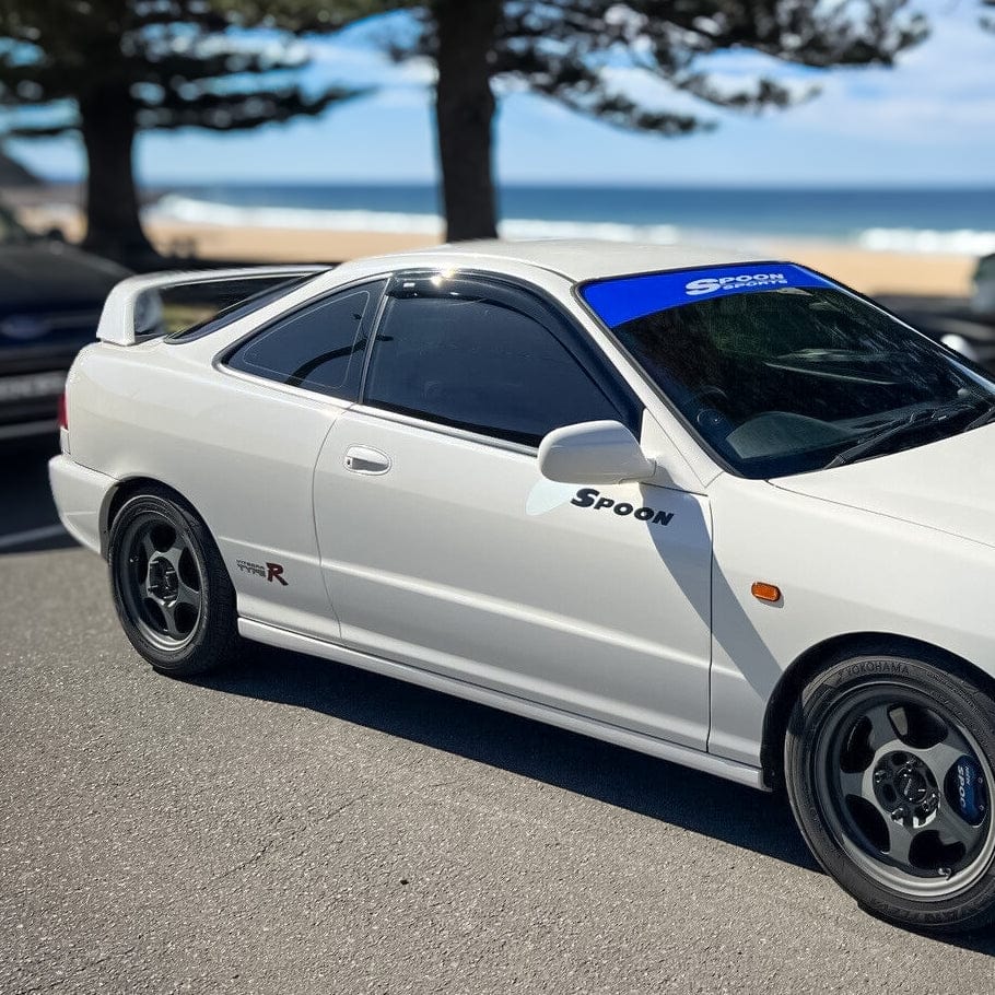 Installed view - Honda Civic EK Hatch Weather Shields 1997-2000 - HIC Premium