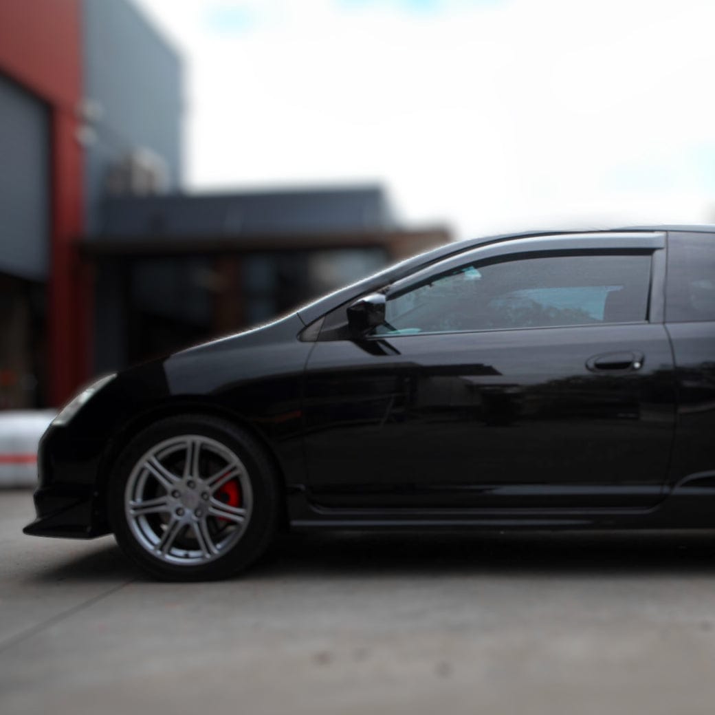 Installed view - Honda Civic EP3 3 Door Hatch Weather Shields 2002-2005 - HIC Premium