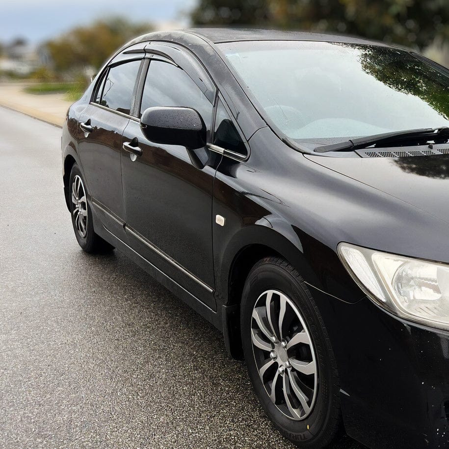 Installed view - Honda Civic FD1 Weather Shields 2006-2012 - Mugen Style - HIC Premium