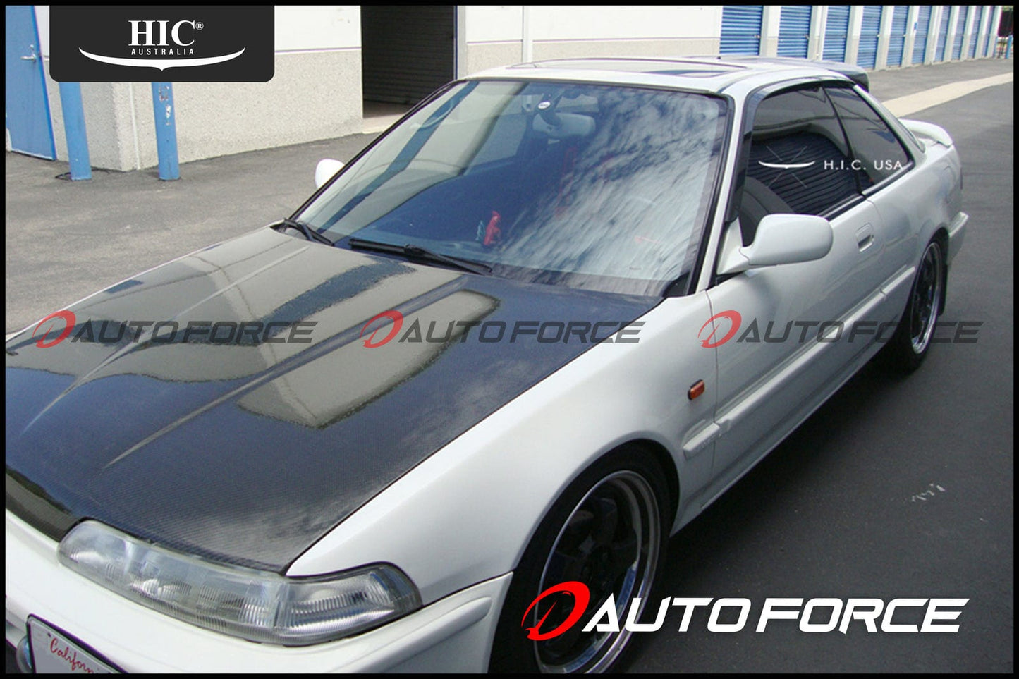 Installed view - Honda Integra DA Coupe Weather Shields 1989-1993 - HIC Premium