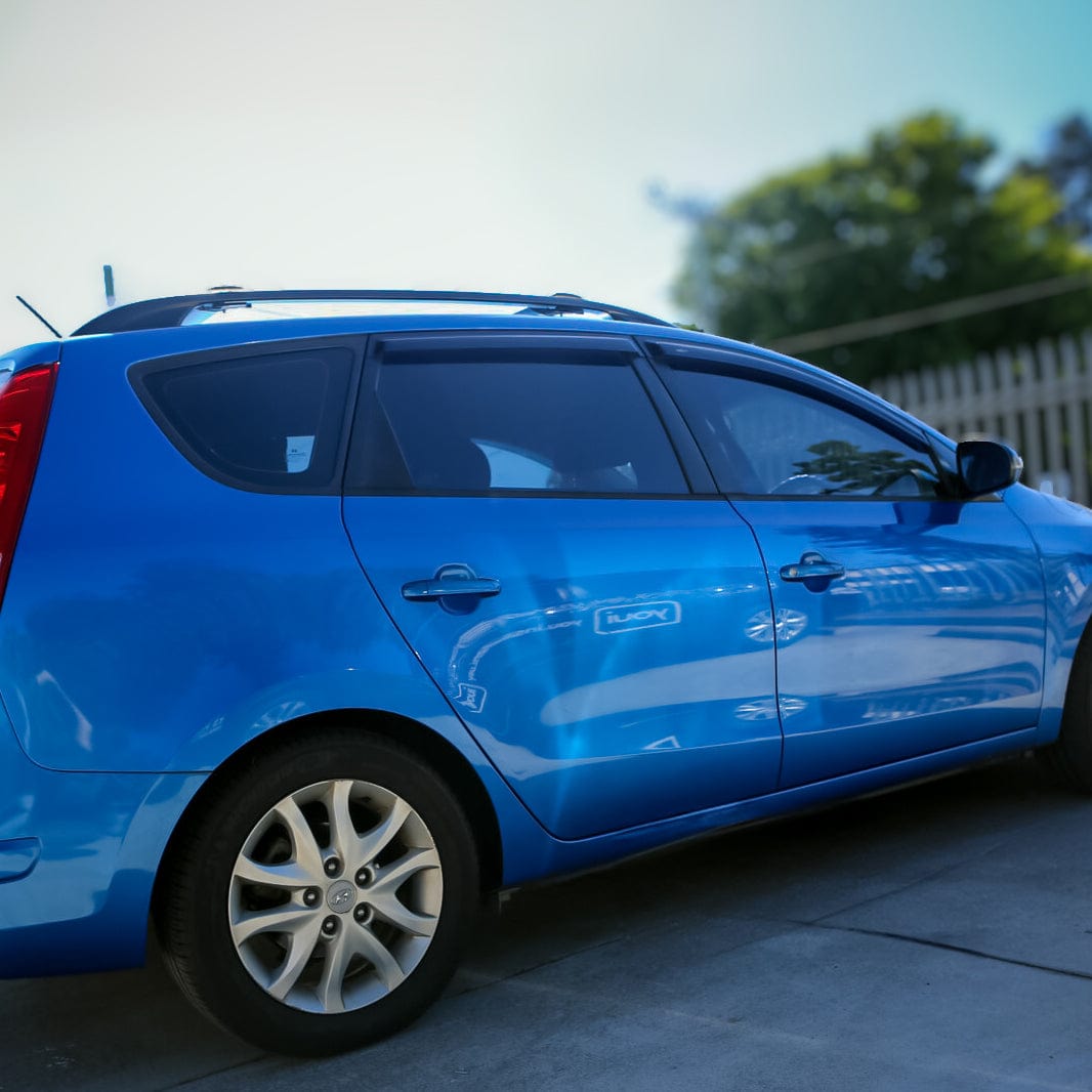 Installed view - Hyundai i30 5 Door Wagon Weather Shields 2007-2012 - HIC Premium