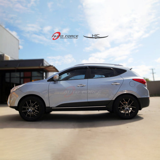 Installed view - Hyundai ix35 Weather Shields 2009-2014 - HIC Premium