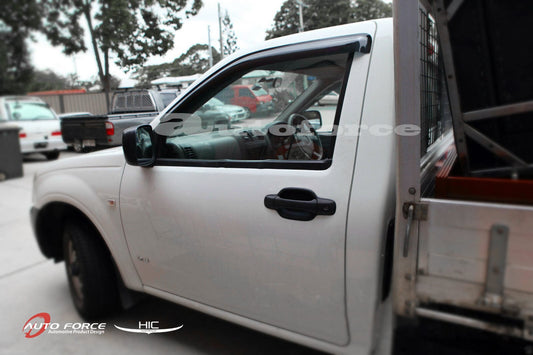 Installed view - Isuzu D-Max Ute Weather Shields 2008-2012 Single Cab - HIC Premium