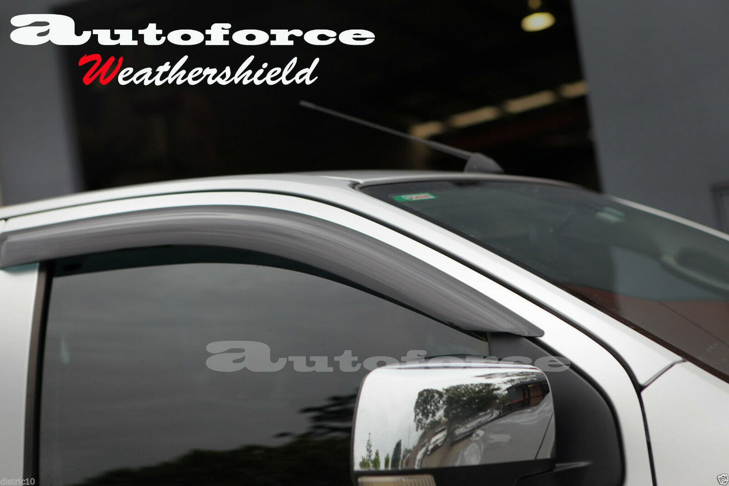 Installed view - Isuzu D-Max Ute Weather Shields 2012-2020 - HIC Premium