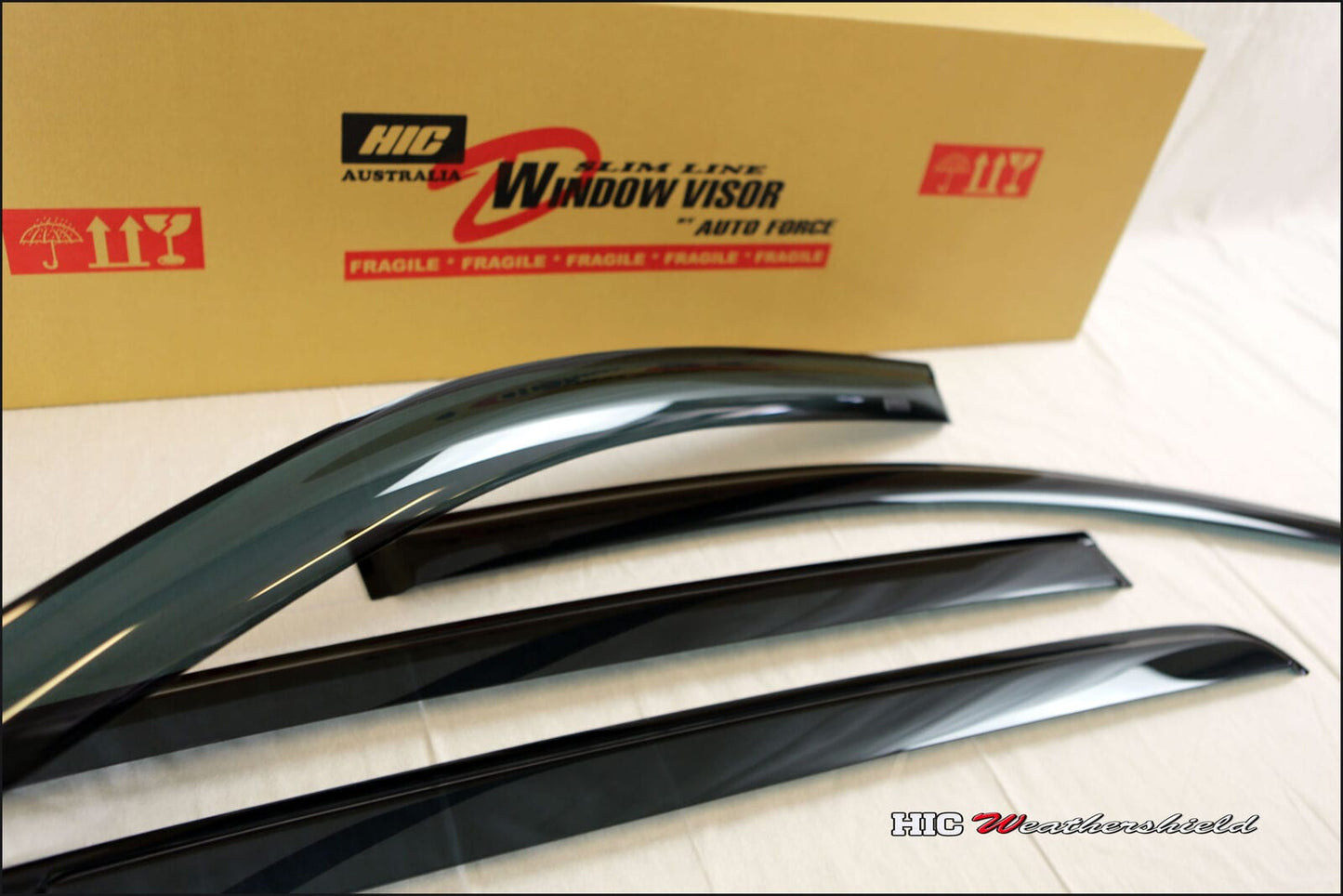 Installed view - Isuzu MU-X Weather Shields 2013-2021 - HIC Premium