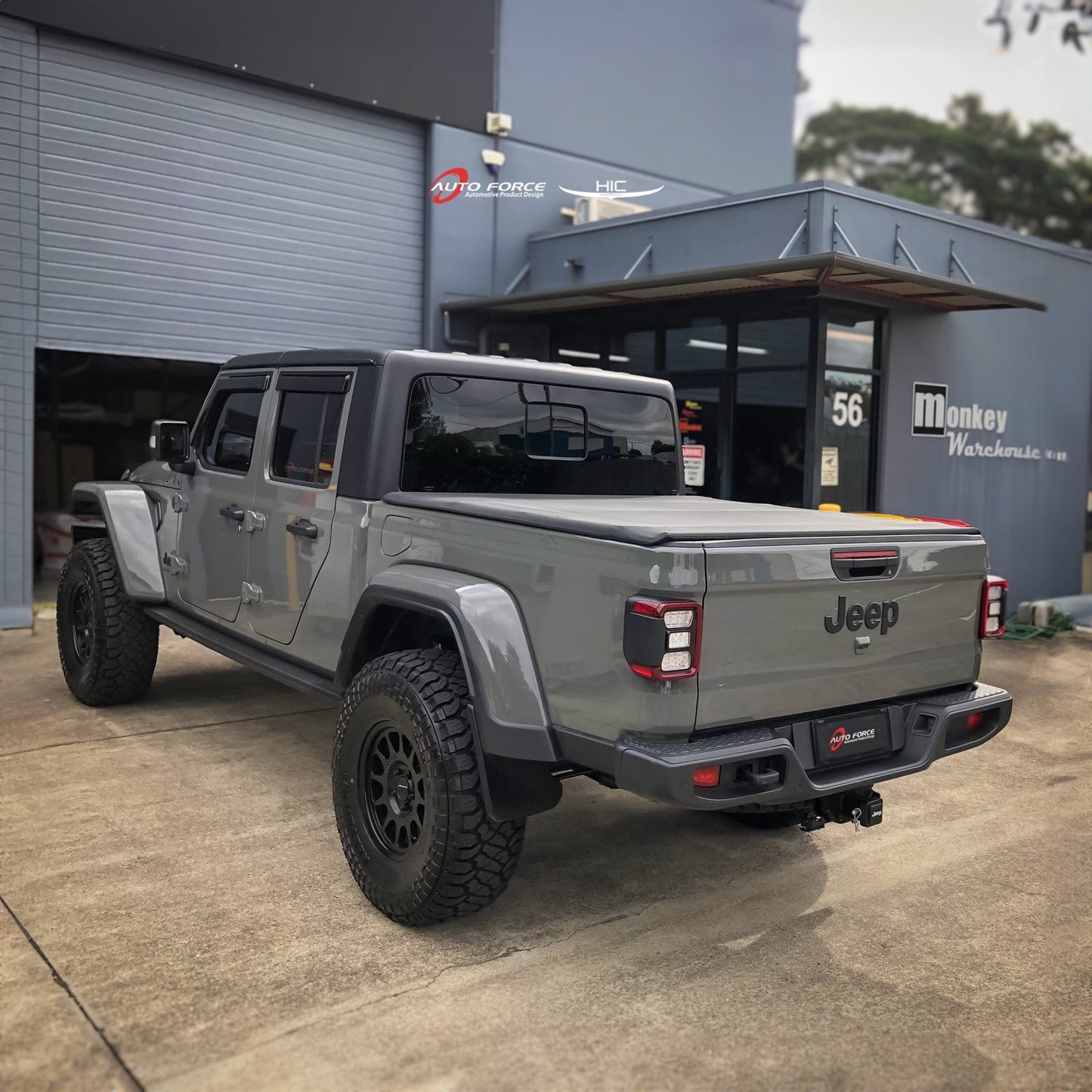 Installed view - Jeep Gladiator Weather Shields 2020-Onwards Dual Cab - HIC Premium