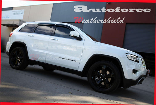 Installed view - Jeep Grand Cherokee WK2 Weather Shields 2011-2022 - HIC Premium