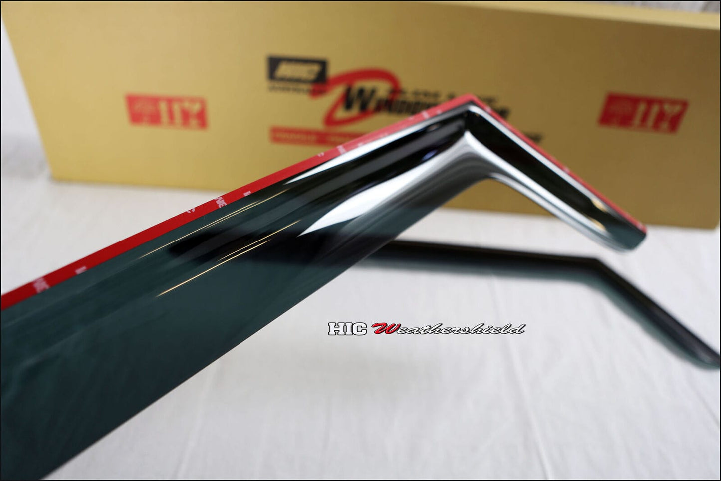 Installed view - Jeep Wrangler TJ 2 Door Weather Shields 1997-2006 - HIC Premium