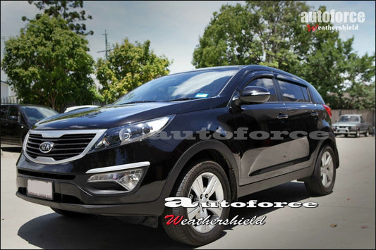 Installed view - Kia Sportage Weather Shields 2010-2015 - HIC Premium