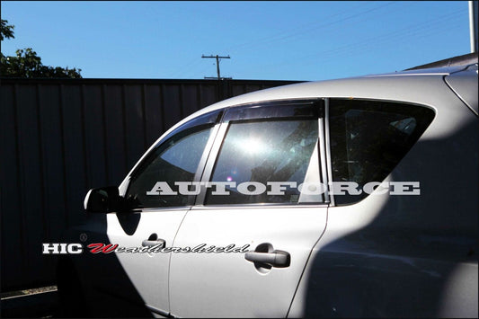 Installed view - Mazda 3 BK Hatch Weather Shields 2004-2008 - HIC Premium