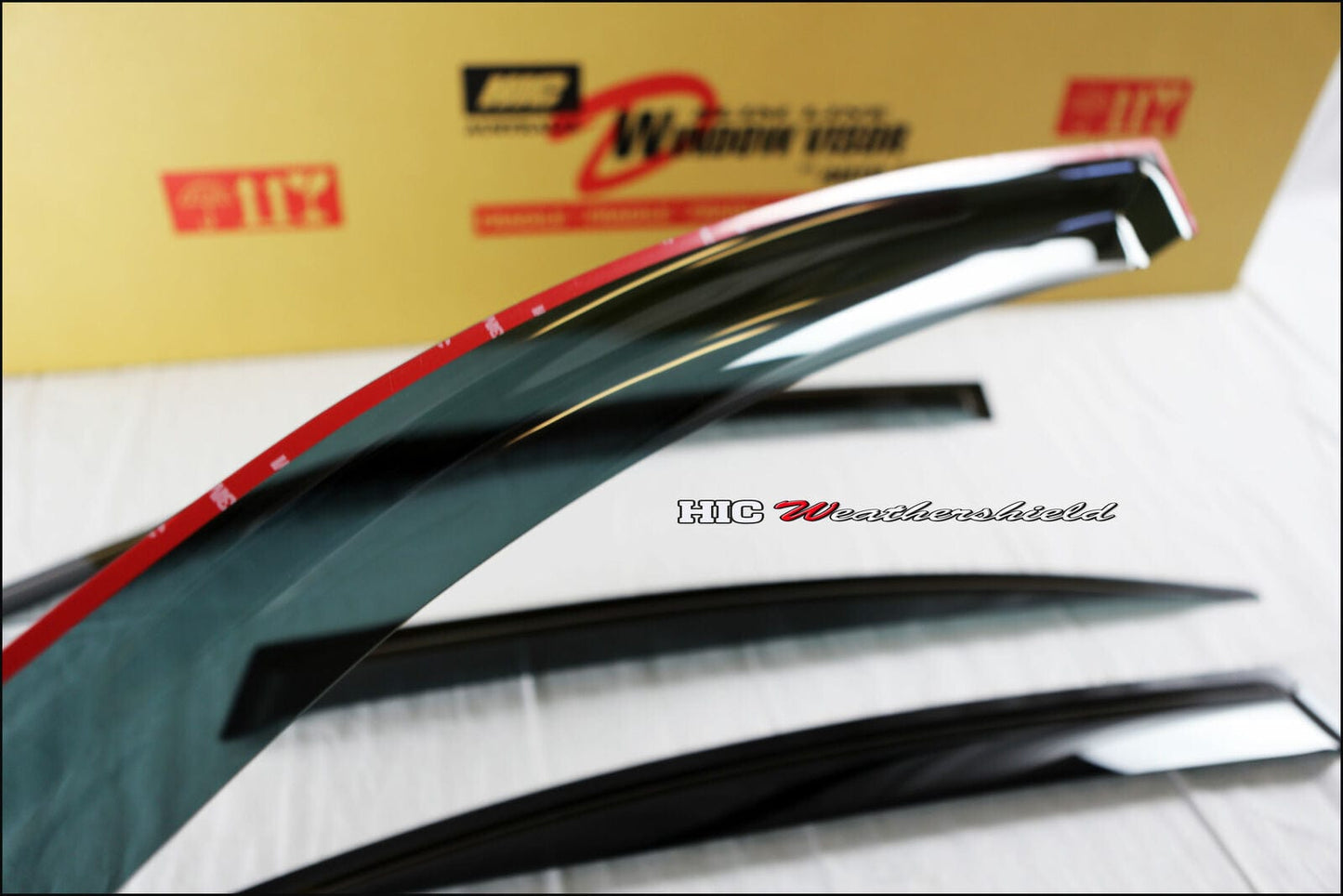 Installed view - Mazda 3 BK Sedan Weather Shields 2004-2009 - HIC Premium