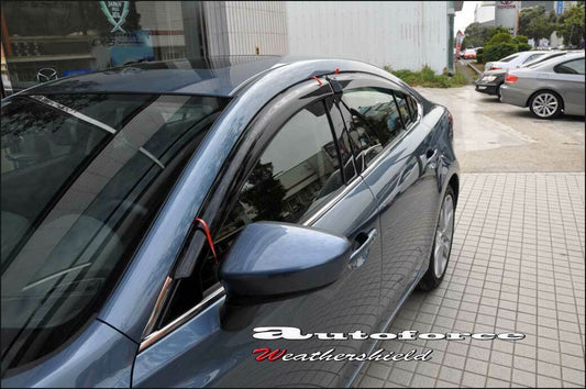 Installed view - Mazda 6 Sedan Weather Shields 2008-2012 - HIC Premium