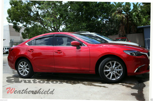 Installed view - Mazda 6 Sedan Weather Shields 2012-2022 - HIC Premium