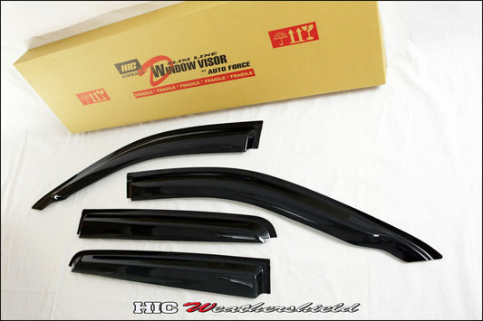 Installed view - Mazda BT-50 Weather Shields 2011-2019 - HIC Premium