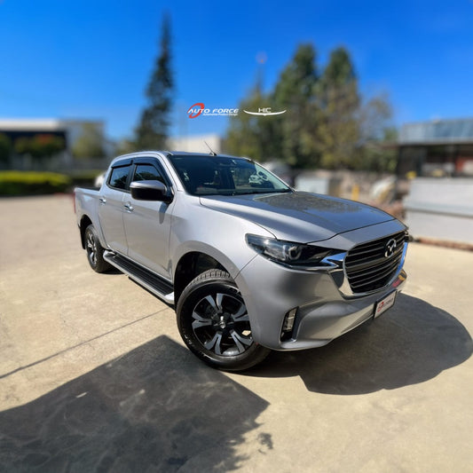 Installed view - Mazda BT-50 TF Series Weather Shields Dual Cab 2020-On - HIC Premium