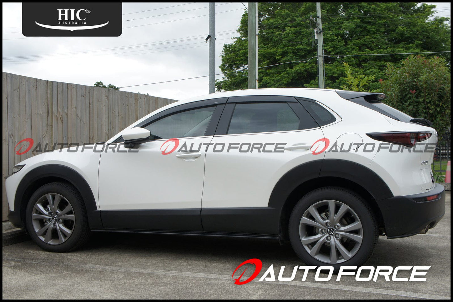 Installed view - Mazda CX-30 Weather Shields 2019-On - HIC Premium