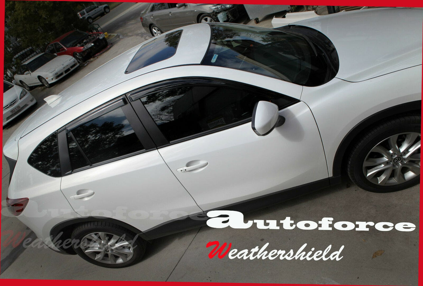 Installed view - Mazda CX-5 Weather Shields 2012-2016 - HIC Premium