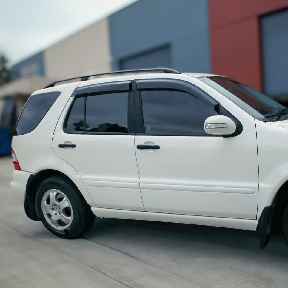 Installed view - Mercedes-Benz ML 270 320 350 430 500 ML55 W163 Weather Shields - HIC