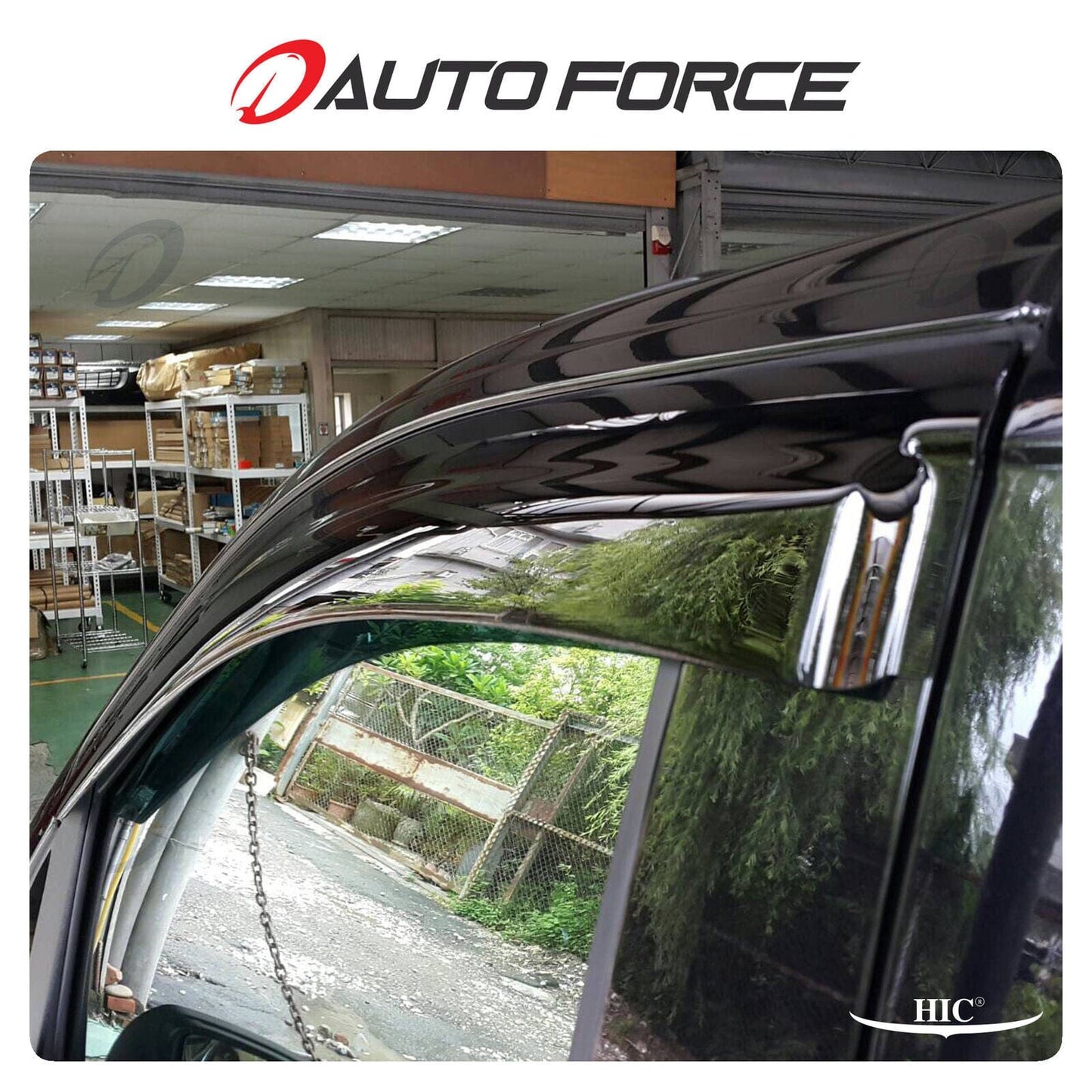 Installed view - Mercedes-Benz Valente Weather Shields - HIC Premium