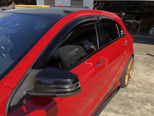 Installed view - Mercedes-Benz A-Class W176 Weather Shields 2012-2018 - HIC Premium