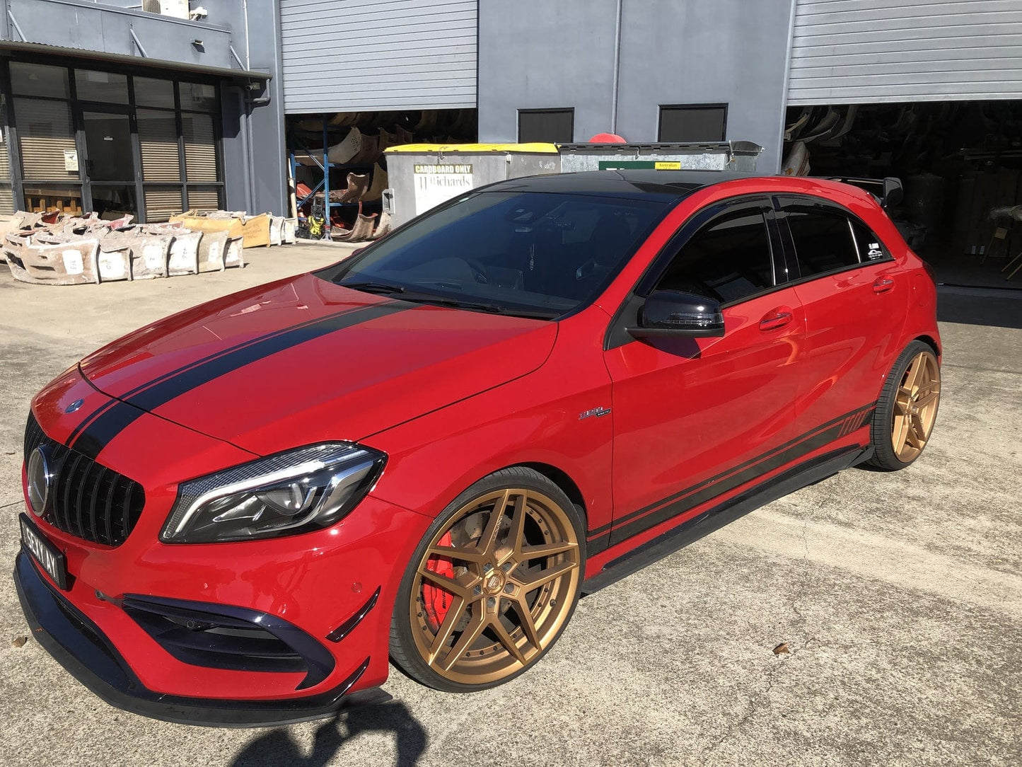 Installed view - Mercedes-Benz A-Class W176 Weather Shields 2012-2018 - HIC Premium