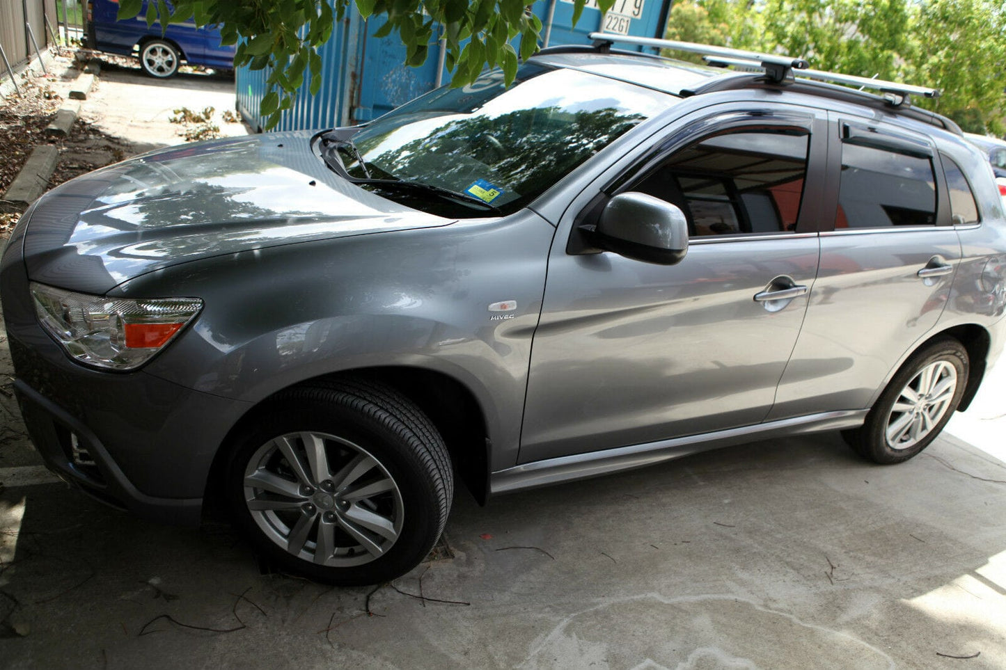 Installed view - Mitsubishi ASX Weather Shields 2010-2020 - HIC Premium