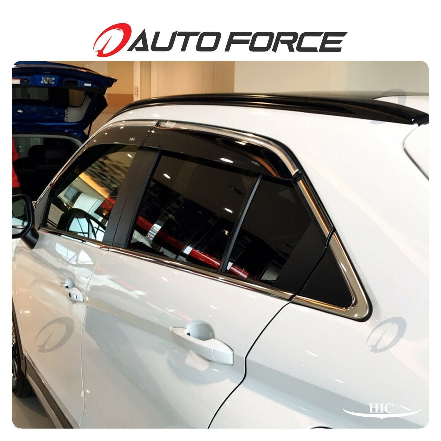 Installed view - Mitsubishi Eclipse Cross Weather Shields 2017-On - HIC Premium