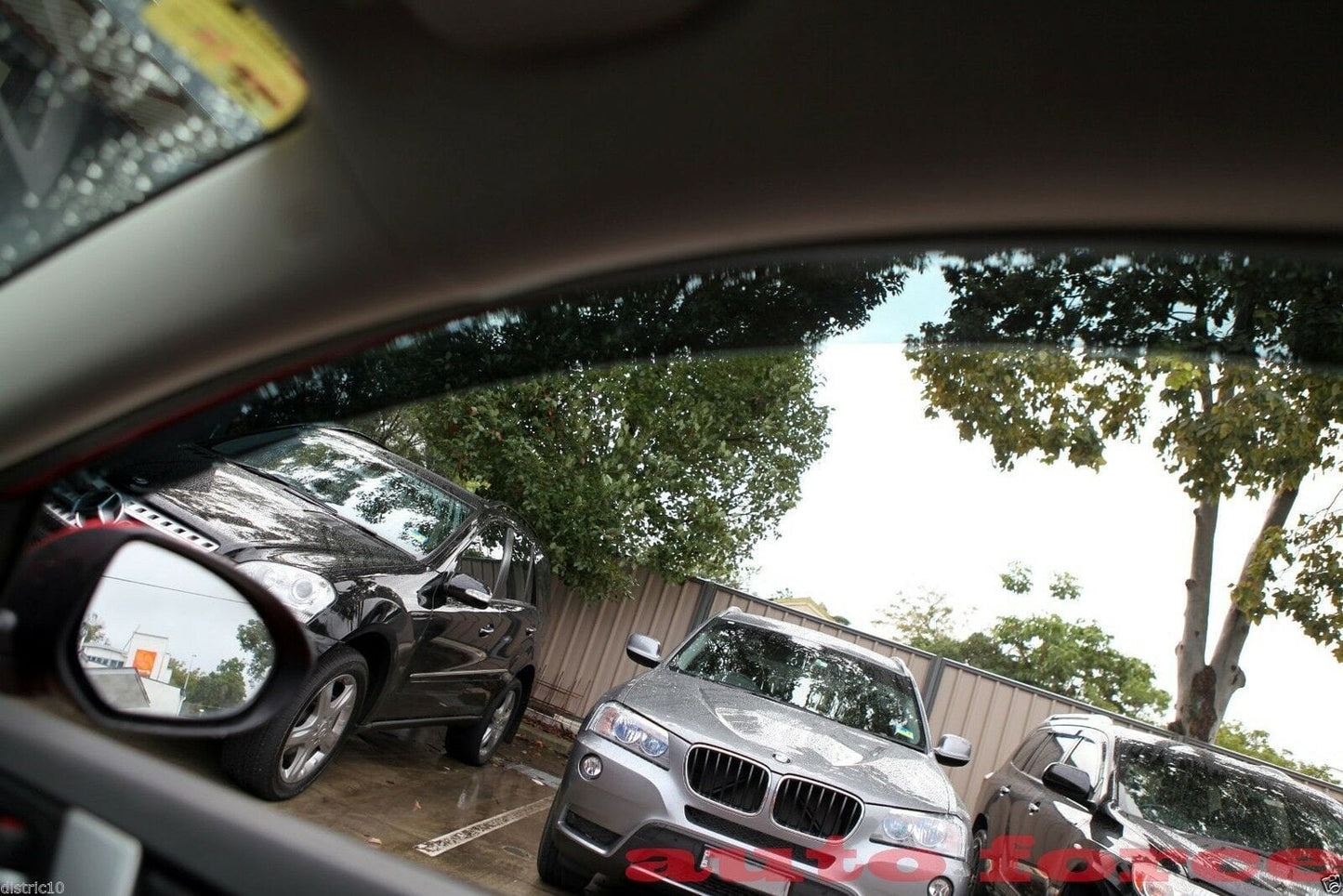 Installed view - Mitsubishi Lancer Evolution 10 Weather Shields - HIC Premium