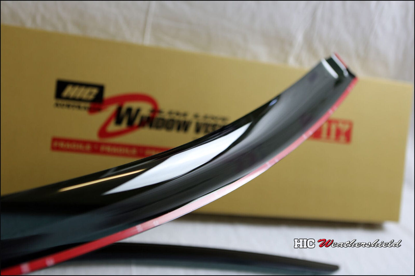 Installed view - Mitsubishi Lancer CE Coupe Weather Shields 1996-2003 - HIC Premium