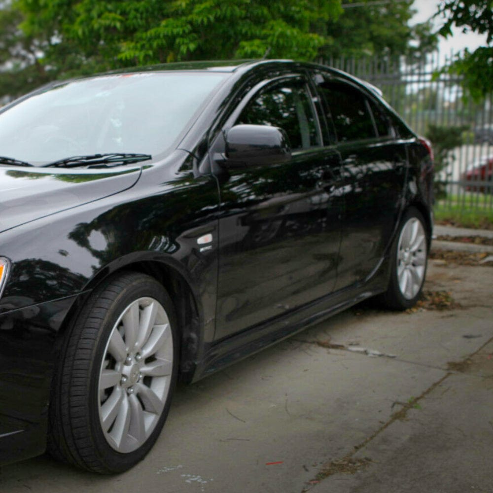 Installed view - Mitsubishi Lancer Sportback Wagon Weather Shields 2008-2017 - HIC