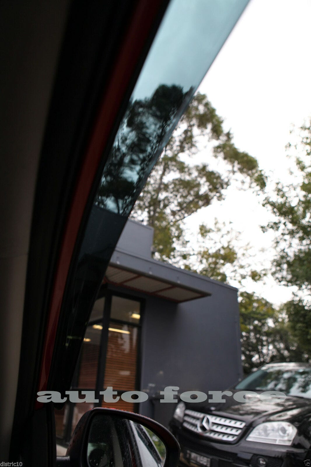 Installed view - Mitsubishi Mirage Hatch Weather Shields 1996-2003 - HIC Premium