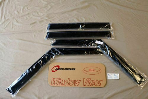 Installed view - Mitsubishi Triton MJ MH Weather Shields 1991-1996 Dual Cab - HIC